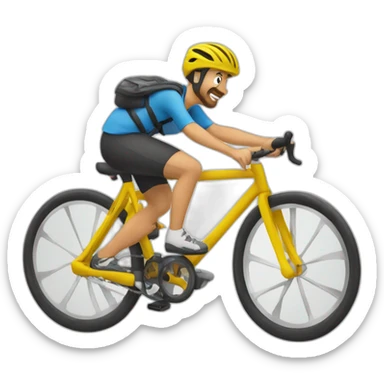 Rueda de bicicleta saludando sticker