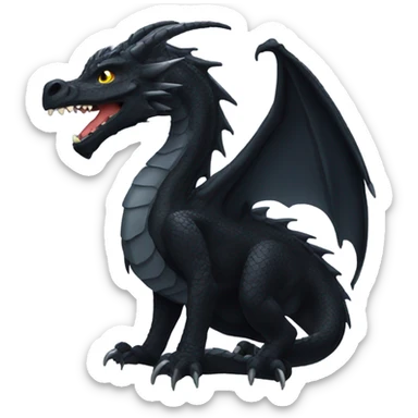 Black dragon sticker