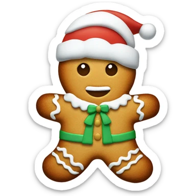 Christmas ginger cookie sticker