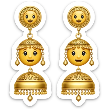 Emoji jhumka sticker