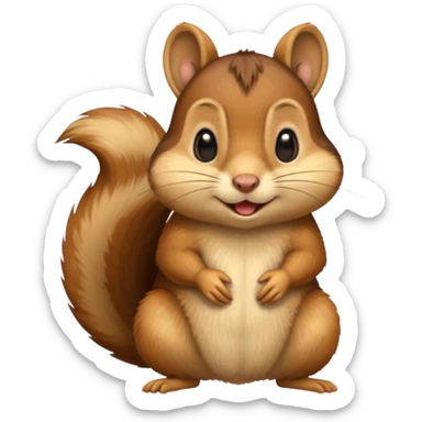 chipmunk with cheeks full sticker