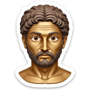 greek spiritual man sculpture paint art sticker