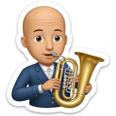 tuba gespielt von Glatzkopf sticker