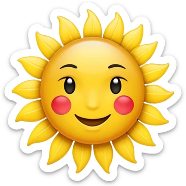 generar un sol natural, sin carita feliz, que se asemeje a un sol normal sticker