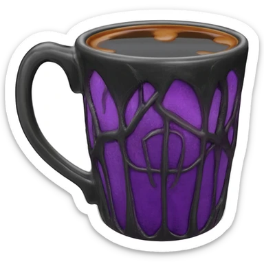 Hyperrealistic 3d rendering whimigoth coffee mug sticker