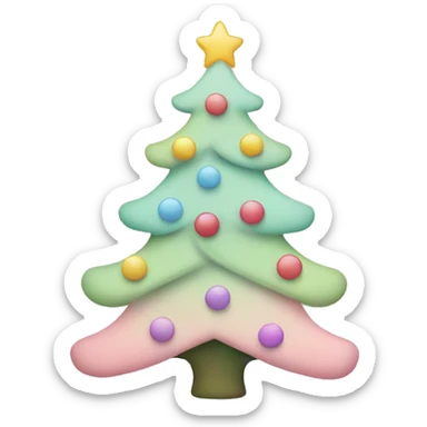 Christmas tree in pastel colors sticker
