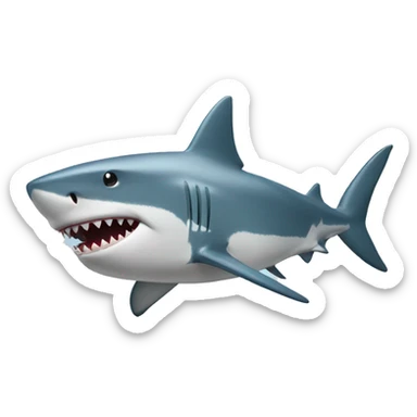 Shark with a top hater sticker