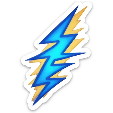 a very happy lightning bolt sticker