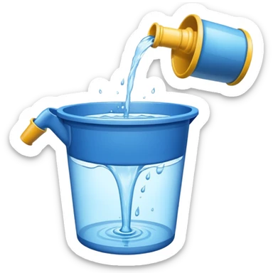a bucket being poured out sticker