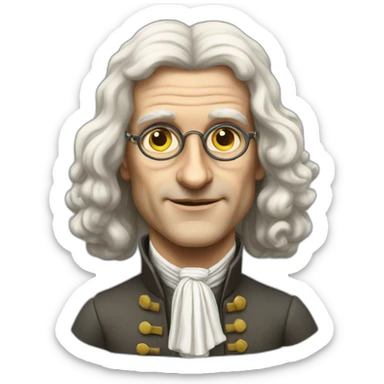 sir isaac newton sticker