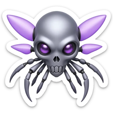 Grey Lavender Aerial Genesect-Duskull-creature sticker