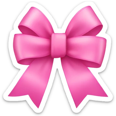 Pink ribbon bow  sticker