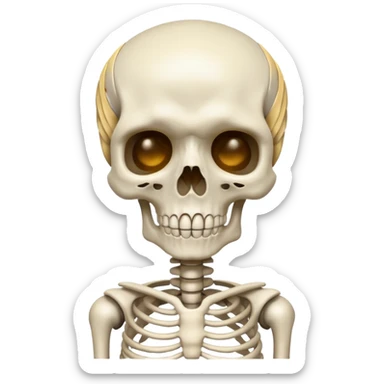 Mind blown skeleton sticker