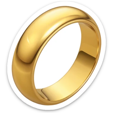 Anneau doré simple sticker