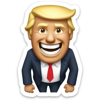 trump laugh sticker