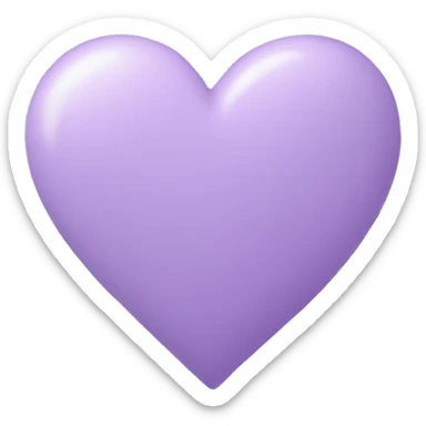 pastel purple heart sticker
