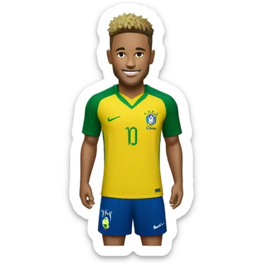 neymar jr, with the brazil shirt sticker