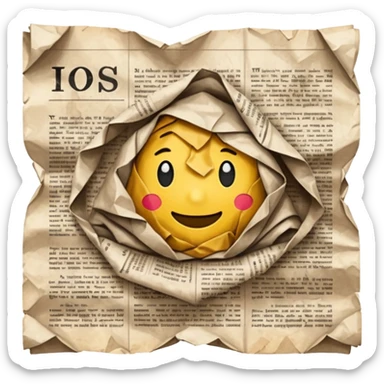 newspaper no face sticker