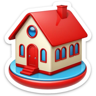 A red pill house  sticker