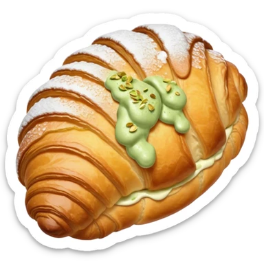  croissant with pistachio cream sticker