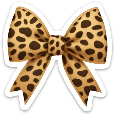 cheetah print bow  sticker