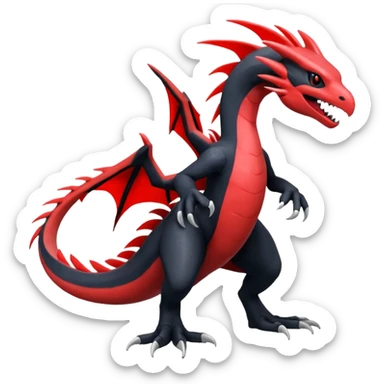 Yveltal-Lugia-Salandit-Fakémon-hybrid-creature (full body)  sticker