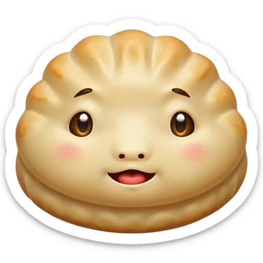 Dumpling with drool face sticker