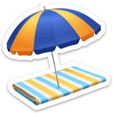 
beach vacation equipment sticker
