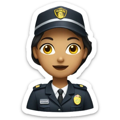 Security guard woman sticker