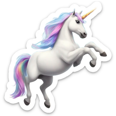 Unicorn flying with butterflies sticker