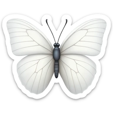 white butterfly  sticker