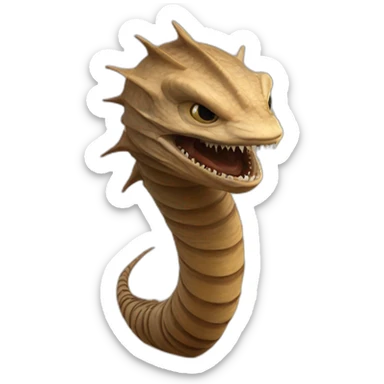 sandworm from dune part two sticker