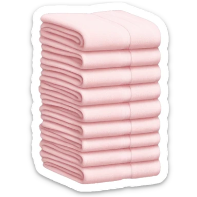 light pink stacked towels sticker