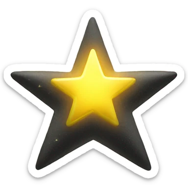 yellow star with glow outside sticker