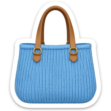 light blue Knitted Bag sticker