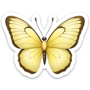Pastel yellow butterfly sticker