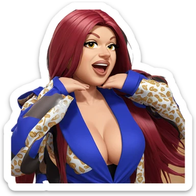 girl with long hair sticker