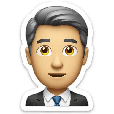 businessman wondering sticker