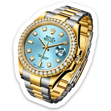 rolex wysadzany cały diamentami sticker