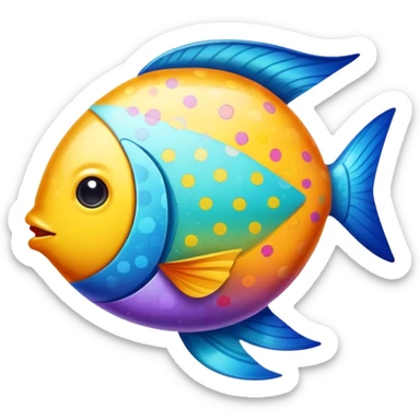 A hybrid creature that is half fish and half Easter egg sticker