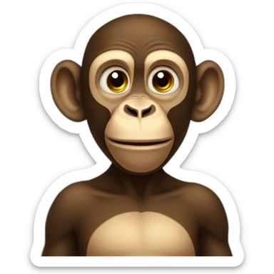 Big headed monkey sticker