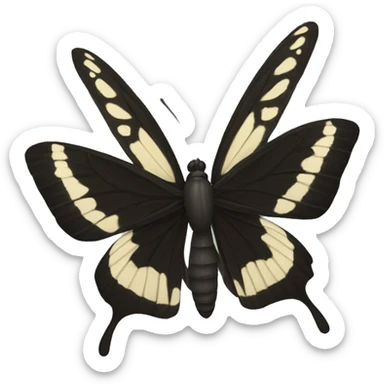 mariposa negra sticker