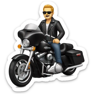 harley biker sticker