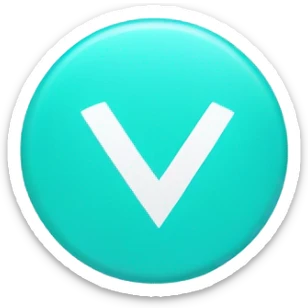 Cyan circle with a white check mark in it sticker