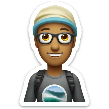 a photographer surfer sticker