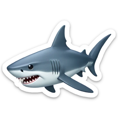 Shark with top har sticker