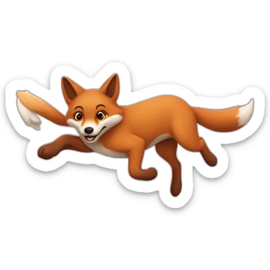 a quick brown fox jumps over the lazy dog sticker