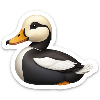 Can I get a king eider in the style of an apple emoji sticker