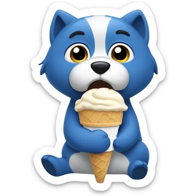 bluey eating ice cream sticker