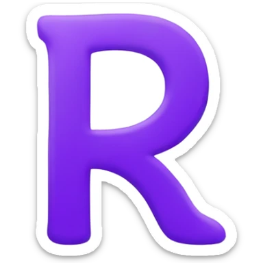 Purple letters “ RR “ sticker